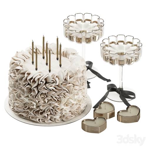 '3dsky Pro - Decorative set with cake 011 KM'