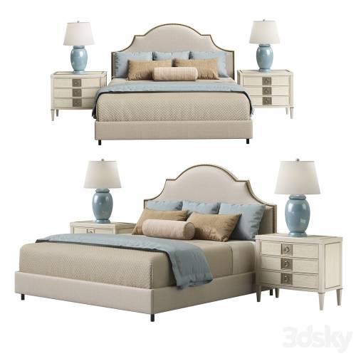 '3dsky Pro - Horchow Cheresse King Bed'