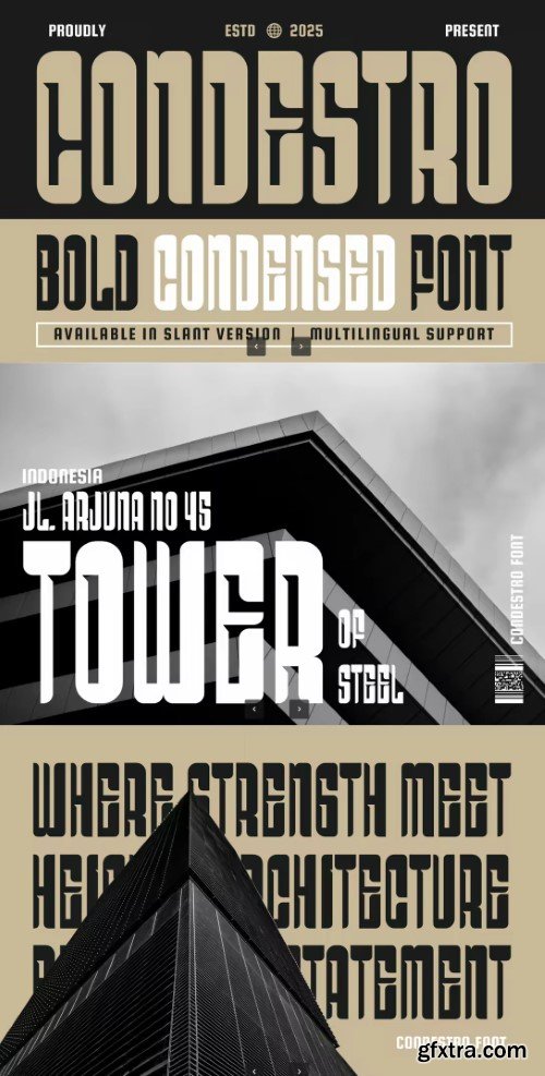 Condestro Bold Condensed Font