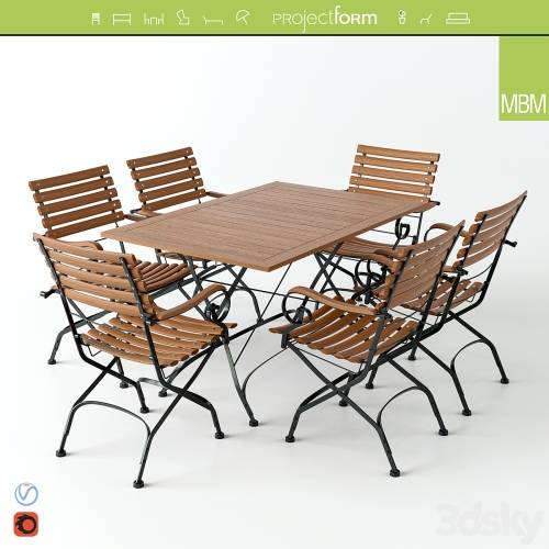 '3dsky Pro - BRAZIL Table & Chair by MBM'