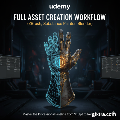 Udemy - Full Asset Creation Workflow (Zbrush,Painter 3D,Blender)