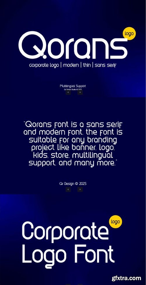 Qorans - Corporate Logo Font