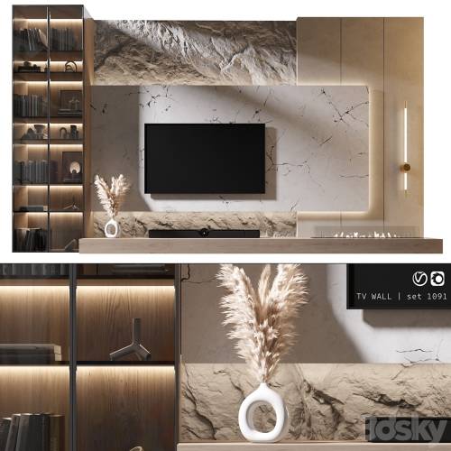 '3dsky Pro - TV Wall | set 1091' '3dsky Pro - TV Wall | set 1091'