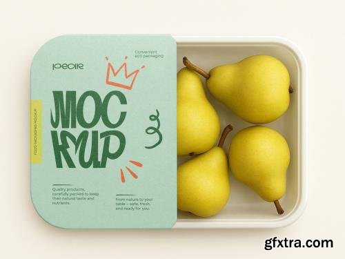 Template Pear Packaging Box Mockup Fresh Fruit Container Design 1668386633