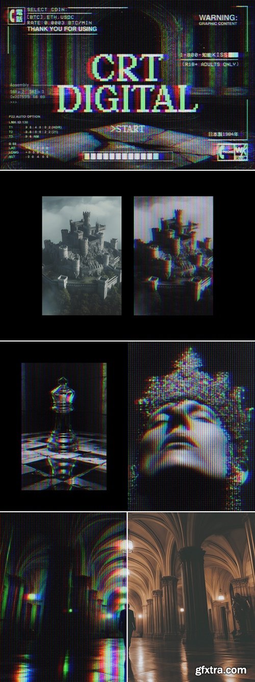 CreativeMarket - Vintage CRT Digital Effect 291855055