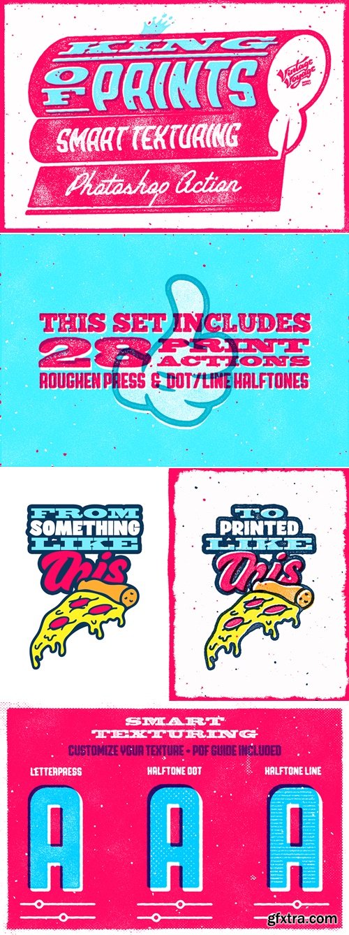 CreativeMarket - King of Prints - Press Photoshop Action 5908297
