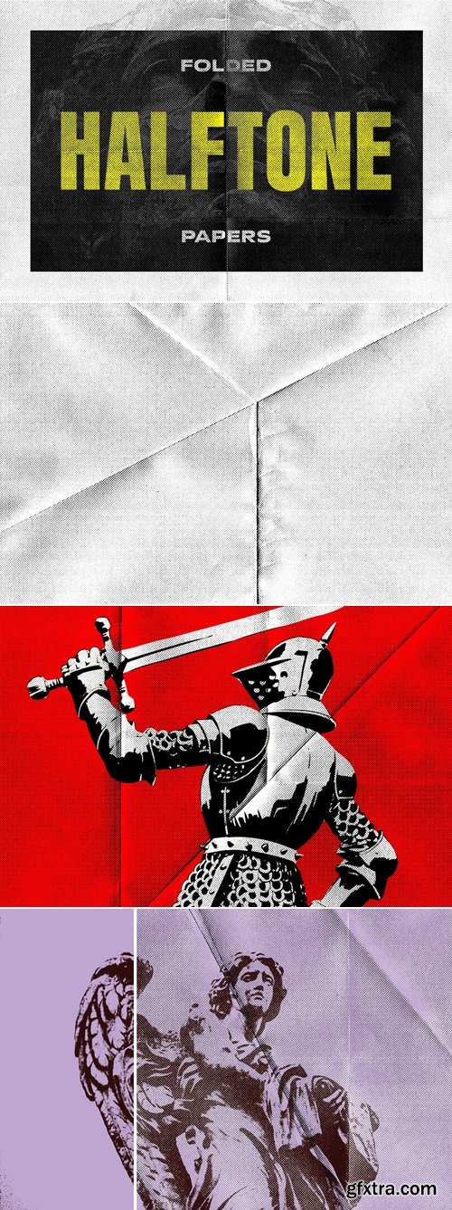 CreativeMarket - Folded Halftone Textures Collection 291841751