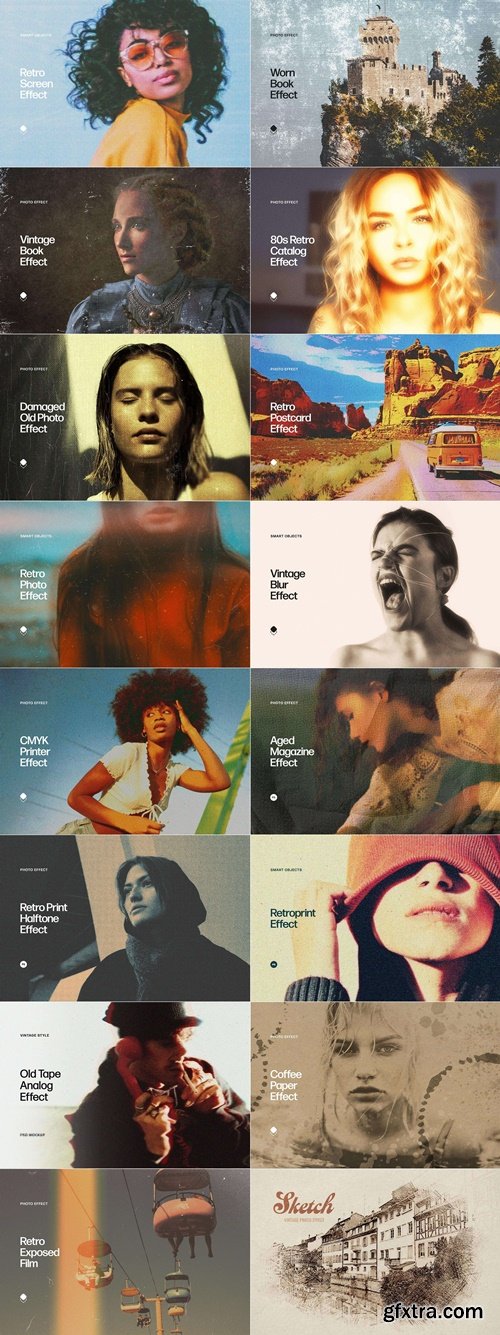 CreativeMarket - 16 in 1 Vintage Photo Effects Bundle 12727396