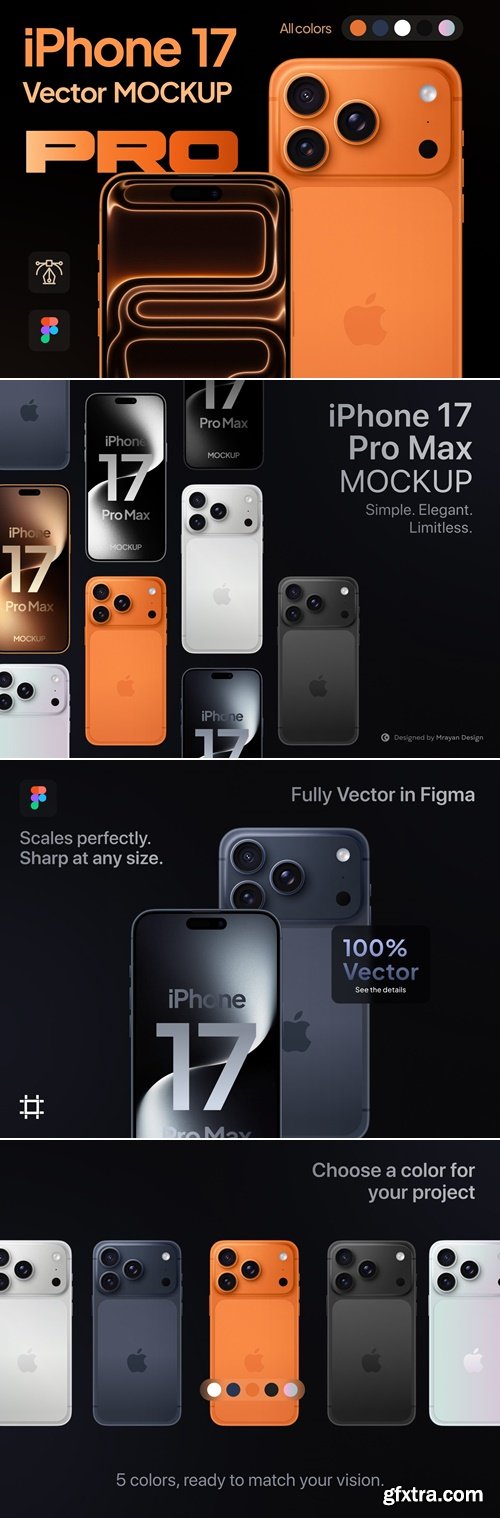 Iphone 17 Pro Max Mockup | Vector Figma