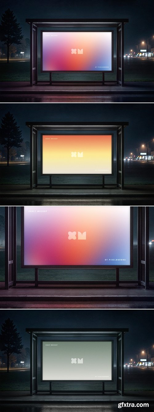 CreativeMarket - Bus Stop Mockup 291841467