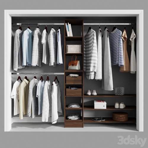 '3dsky Pro - Melamine Reach-In Closet Kit in Mocha' '3dsky Pro - Melamine Reach-In Closet Kit in Mocha'