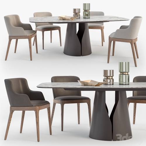 '3dsky Pro - Cattelan Italia Giano table Magda chair set' '3dsky Pro - Cattelan Italia Giano table Magda chair set'