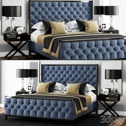 '3dsky Pro - Bed LuXeo USA Kensington Queen Tufted'