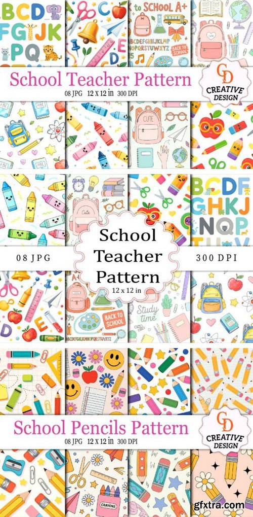 24 School Patterns Collection