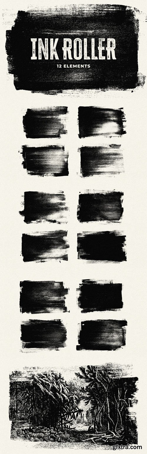 Ink Roller Strokes [PNG/SVG]