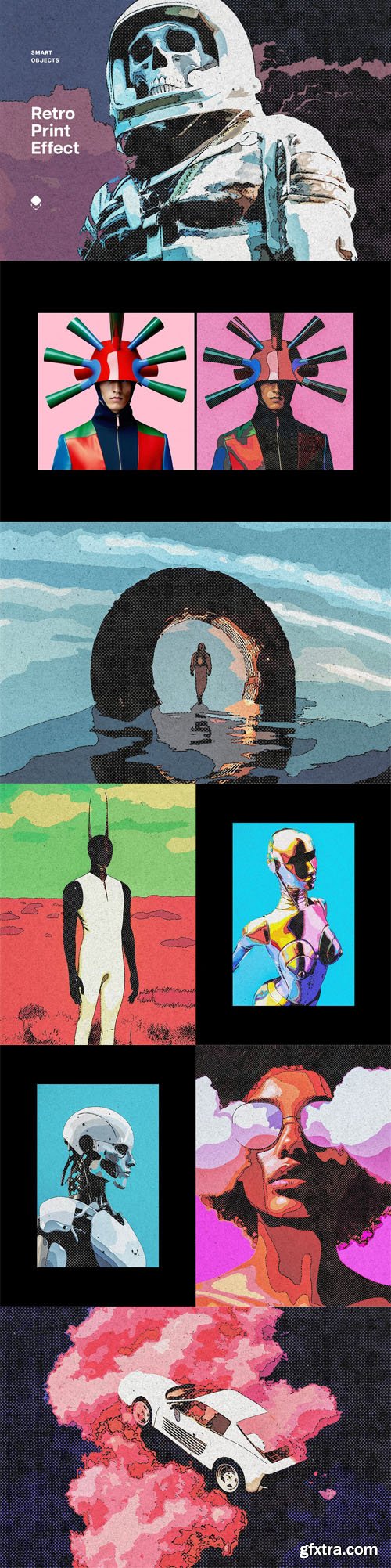 Retro Comic Print Photo Effect for Photoshop