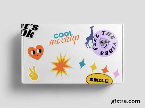 Rectangular Box with Stickers Mockup 1661794306