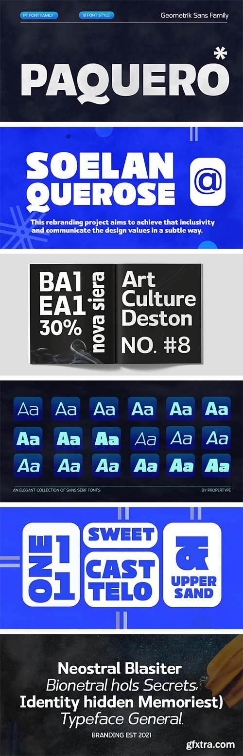 Paquero Font Family 18xOTF Paquero Font Family 18xOTF