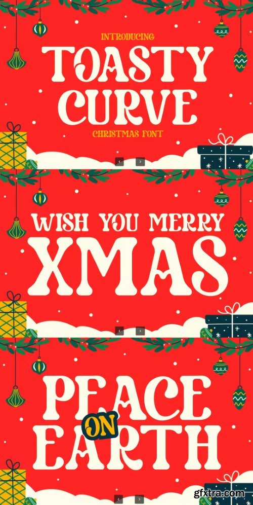 Toasty Curve Christmas Font