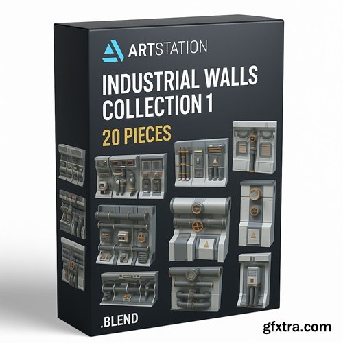 Artstation - Industrial Walls Collection 1 - 20 pieces