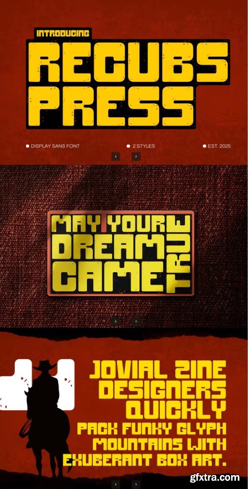 Recubs Press - Display Letterpress Font