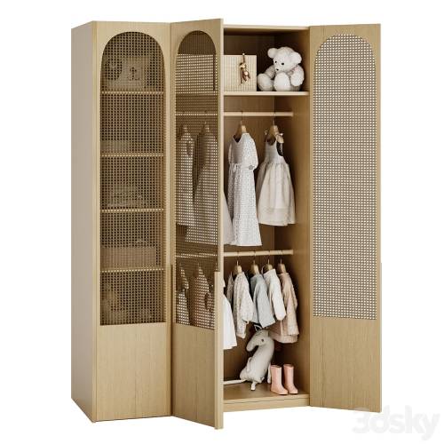 '3dsky Pro - Wardrobe with filling for a child's girl'