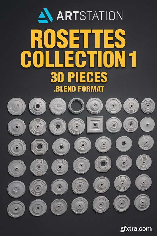 Artstation - Rosettes Collection 1 - 30 Pieces