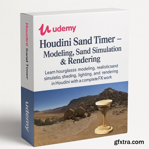 Udemy - Houdini Sand Timer – Modeling, Sand Simulation & Rendering