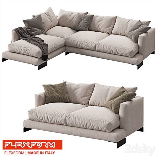 '3dsky Pro - FLEXFORM LONG ISLAND 2 sofas'