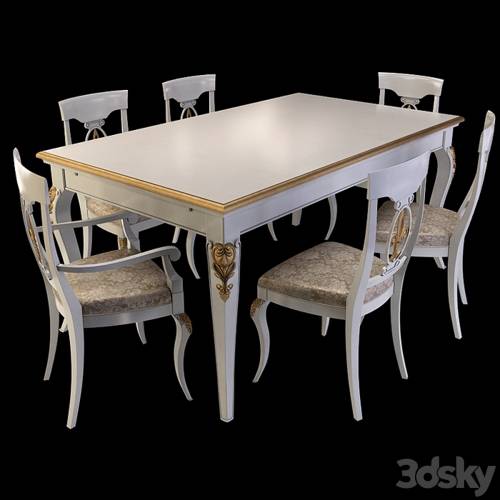 '3dsky Pro - table chairs Stella Del Mobile (art.GL10)'