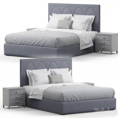 '3dsky Pro - Regan upholstered king bed'