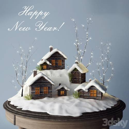 '3dsky Pro - New Year composition'