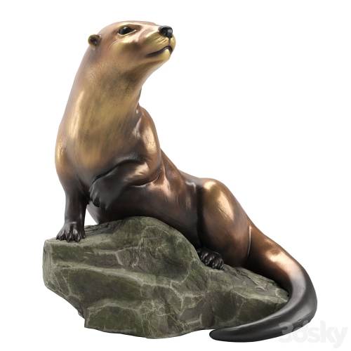 '3dsky Pro - Garden sculpture Otter'