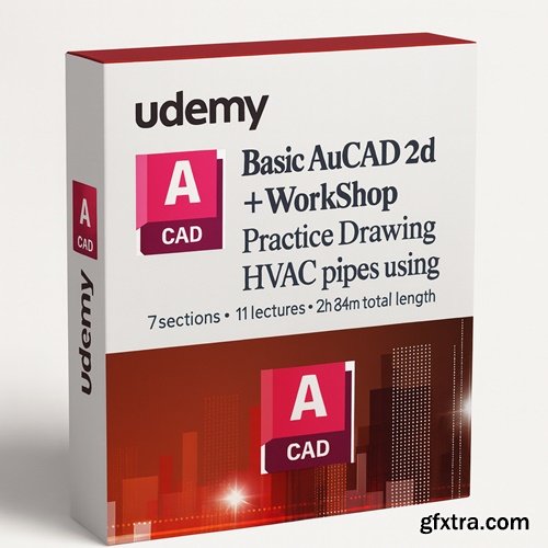 Udemy - Basic AutoCAD 2d +WorkShop Practice Drawing HVAC pipes using