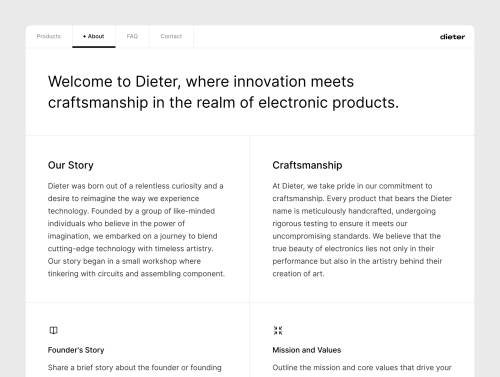 'Dieter - Ecommerce Framer Template'