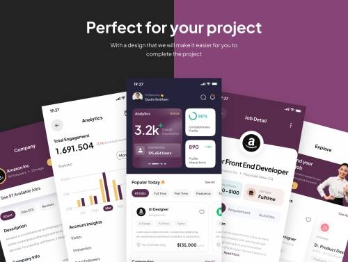 'FindWork - Job Finder App Ui Kits'