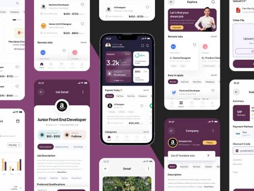 'FindWork - Job Finder App Ui Kits'