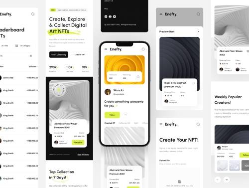 'Enefty - NFT Website UI Kit'