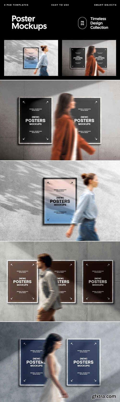 Pixelbuddha - Concrete Wall Poster Mockups 6056