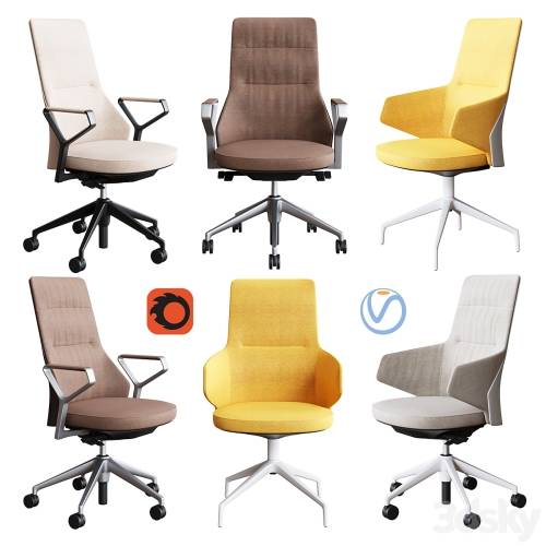 '3dsky Pro - Coalesse - Massaud Conference Seating Set2'