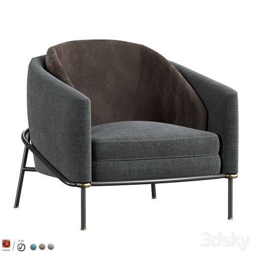'3dsky Pro - Fil noir armchair'