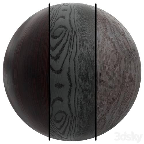 '3dsky Pro - FB373 Super-embossed MDF Black wood - synchronize | 3 mat | PBR'