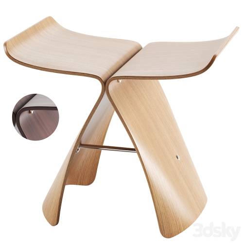 '3dsky Pro - Butterfly Stool By Vitra'