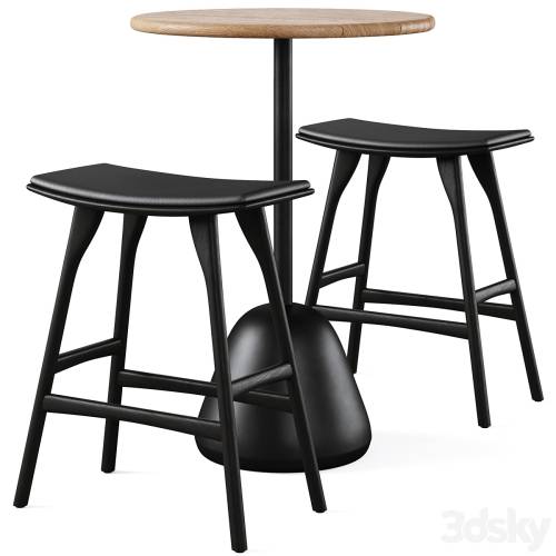 '3dsky Pro - High bar table Saura and bar stool Osso'