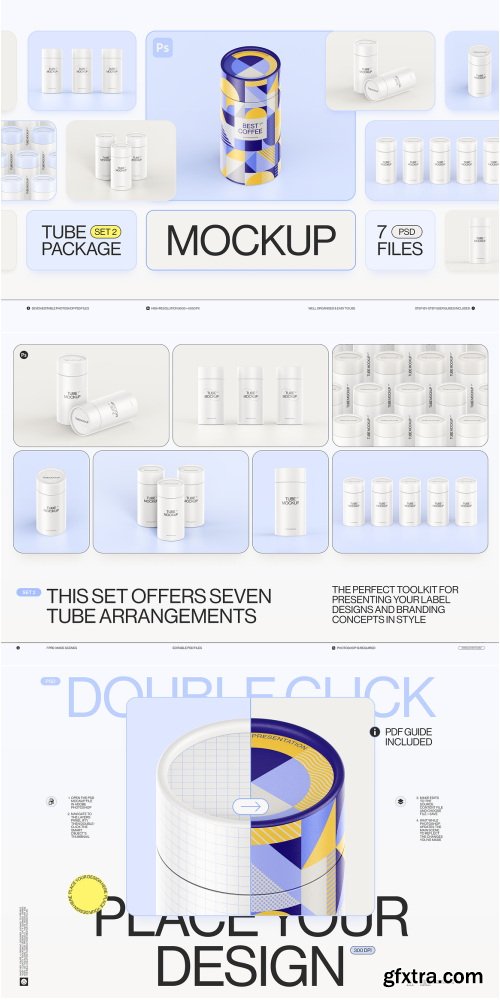 Creativemarket - Paper Tube Package Mockup Set 2 - 91608925