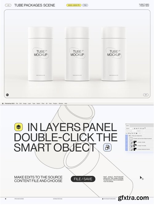 Creativemarket - Paper Tube Package Mockup Set 2 - 91608925