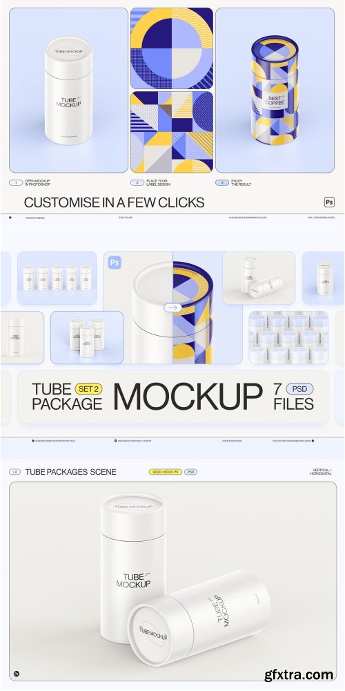 Creativemarket - Paper Tube Package Mockup Set 2 - 91608925