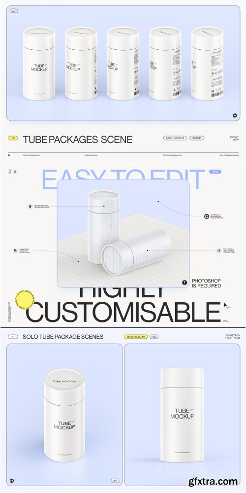 Creativemarket - Paper Tube Package Mockup Set 2 - 91608925