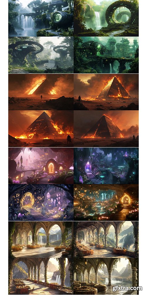447 Ai Art Prompts Environments: Vol 4