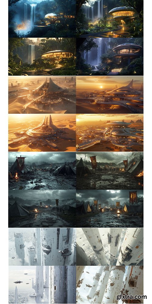 447 Ai Art Prompts Environments: Vol 4